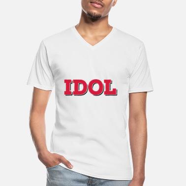 Idol idol - Klassisk T-skjorte med V-hals for menn