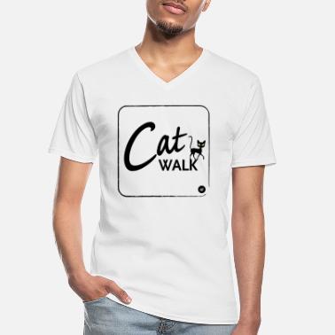 Catwalk Catwalk - Klassinen miesten t-paita v-pääntiellä