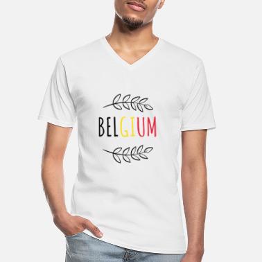 National Colours Belgium National Colours National Belgian Gift - Men&#39;s V-Neck T-Shirt