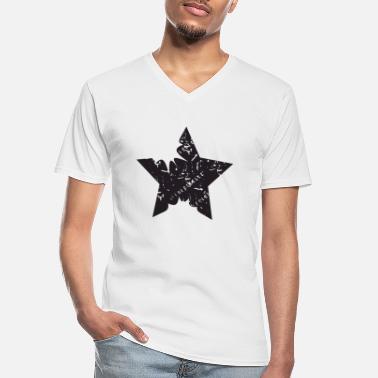 Étoile vintage - T-shirt col V Homme