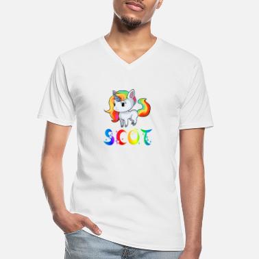 Scot Unicorn Scot - Men&#39;s V-Neck T-Shirt