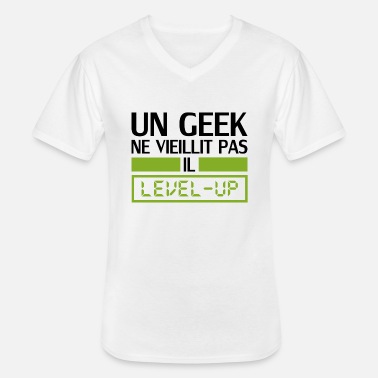Un geek ne vieillit jamais il LEVEL UP Humour Geek & Gamer T-Shirt 