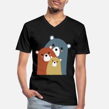 Famille ours de la famille - T-shirt col V Homme