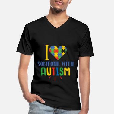 Autiste Autisme Autiste Autiste Cadeau - T-shirt col V Homme