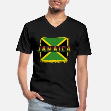Jamaika Jamaika - Klassinen miesten t-paita v-pääntiellä