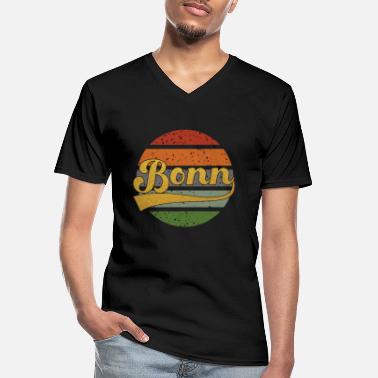 Bonn Bonn sunset gold Tshirt Geschenk - T-shirt col V Homme