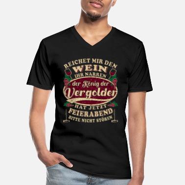 Feierabend Vergolder Wein Feierabend - Männer-T-Shirt mit V-Ausschnitt