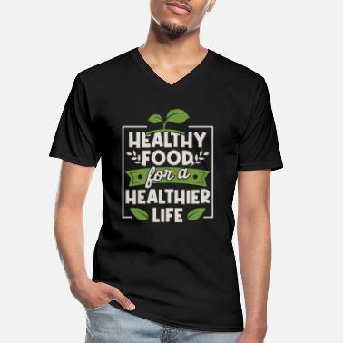 Terveellinen Ruoka Terveellinen ravitsemus terveys - Klassinen miesten t-paita v-pääntiellä
