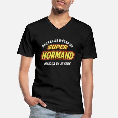 Le Mont Super normand , je gère - T-shirt col V Homme