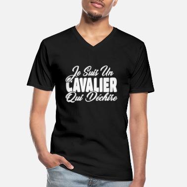 Cavalier Des Steppes cavalier qui déchire - T-shirt col V Homme