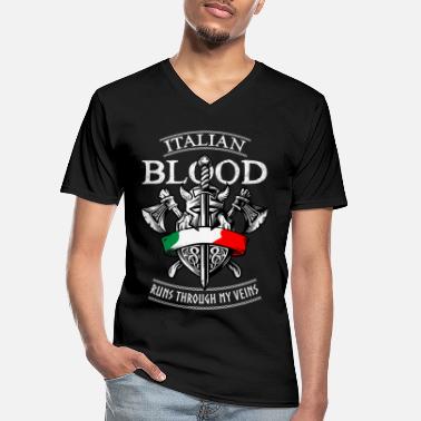 Paganismus Italienisches Blut Fließt Durch Meine Adern - Männer-T-Shirt mit V-Ausschnitt