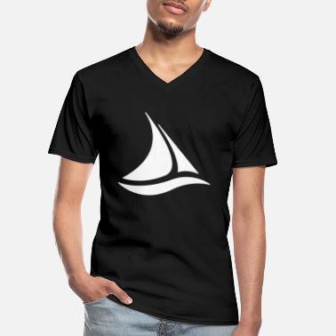 Vandsport Sejlbåd Skib Havbølger Vand Sejlbåd - Klassisk herre T-shirt med V-udskæring