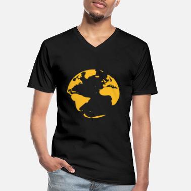 Landmasse [vec] Erde (Land) - Männer-T-Shirt mit V-Ausschnitt