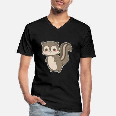Streifenhörnchen Streifenhörnchen - Männer-T-Shirt mit V-Ausschnitt