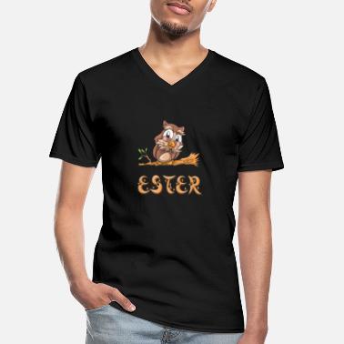 Ester Owl ester - Klassiek mannen T-shirt met V-hals