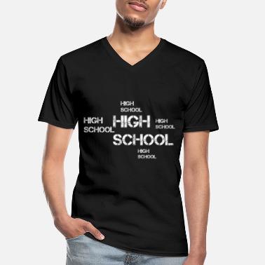 Highschool Highschool - Klassisk T-skjorte med V-hals for menn