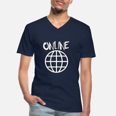 Flatrate on-line - Klasyczna koszulka męska z dekoltem w serek