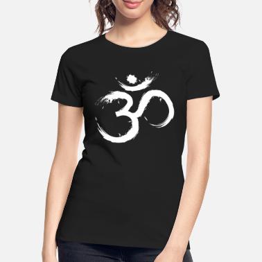 Buddista Simbolo di progettazione Om Hindu buddista indù Jainas - Maglietta ecologica premium da donna