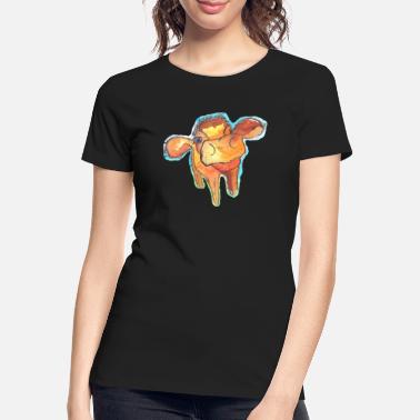 Muh Kalv s&#39;muggele muh moo - Premium økologisk T-skjorte for kvinner