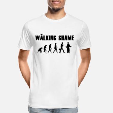 Akateeminen Walking Shame - Musta - Miesten premium luomu-t-paita
