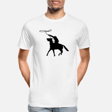 Lasso Cowboy med lasso - Premium økologisk T-skjorte for menn