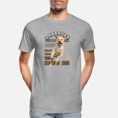 Bordercollie Labradorinnoutaja englantilainen koira - Miesten premium luomu-t-paita