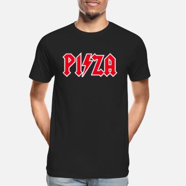 Rots Rockmuziek, Funny Pizza, Hard Rock, Rock n Roll - Mannen premium biologisch T-shirt