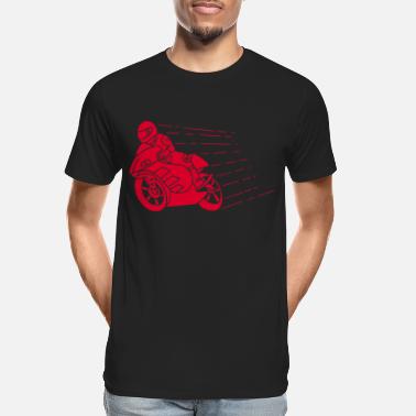 Rød rød og hurtigsyklist - Premium økologisk T-skjorte for menn