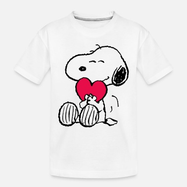 Peanuts Snoopy Herz Love Valentinstag Geschenk - Kinder Premium Bio T-Shirt