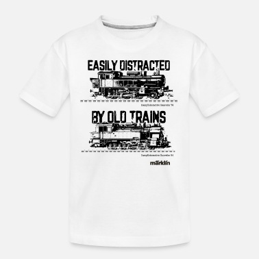 Nachhaltig Märklin Easily Distracted by Old Trains Typografie - Teenager Bio T-Shirt