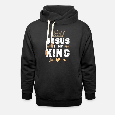 Jesus jesus ist könig - Unisex Schalkragen Hoodie