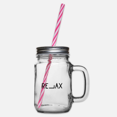 Relax Relax relaxation - Glass jar with handle and screw cap