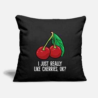 Fruit Cherry - I just really like cherries, ok? - Sofa pillow with filling 45cm x 45cm
