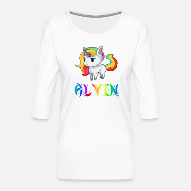 Alvin Alvin Unicorn - Women&#39;s Premium 3/4-Sleeve T-Shirt