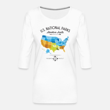 Jeux Nationaux Parcs nationaux - T-shirt Premium manches 3/4 Femme