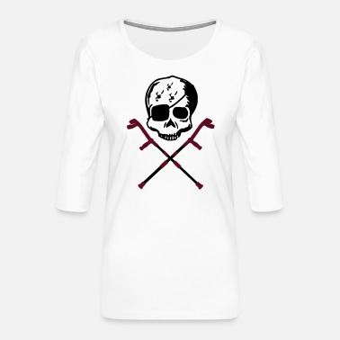 Crutches crutches skull - Women&#39;s Premium 3/4-Sleeve T-Shirt
