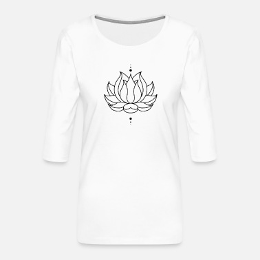 Fleur De Lotus fleur de lotus - T-shirt Premium manches 3/4 Femme