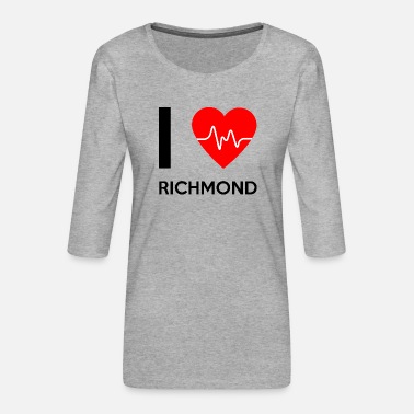 Richmond Kocham Richmond - Kocham Richmond - Koszulka damska Premium z rękawem 3/4