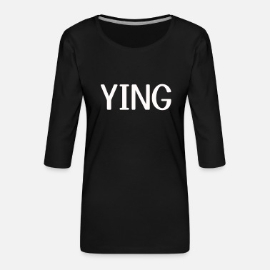 Ying Ying e Yang - Maglietta da donna premium con manica a 3/4
