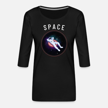 Organisaatio Astronautti Avaruusplaneetan galaksikuva - Naisten premium 3/4-hihainen paita