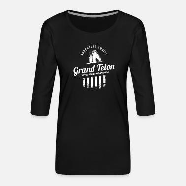 Nationalpark Grand Teton Nationalpark Wyoming - Frauen Premium 3/4-Arm Shirt
