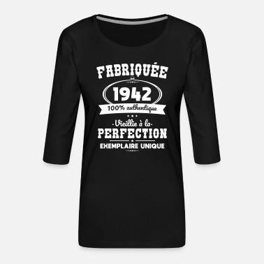Années 80 Anniversaire 80 ans - Fabriquée en 1942 - T-shirt Premium manches 3/4 Femme