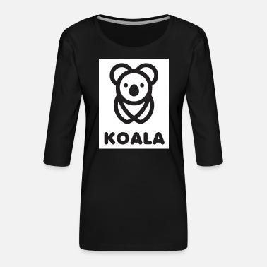Melbourne Koala, Karhu, Luonto, Ilmasto, Suojelu, Australia, Orgaaninen - Naisten premium 3/4-hihainen paita