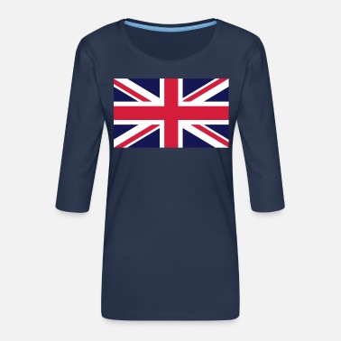 Reino Unido Reino Unido - Camiseta premium de manga 3/4 para mujer