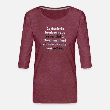 Tweet Mobile de nos acte - T-shirt Premium manches 3/4 Femme