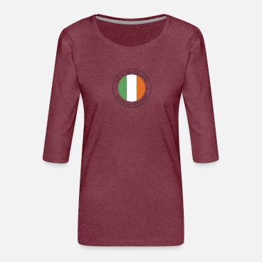 I Love Irlandii Wyprodukowano w Irlandii Flaga St Pattys Day I Love Beer - Koszulka damska Premium z rękawem 3/4