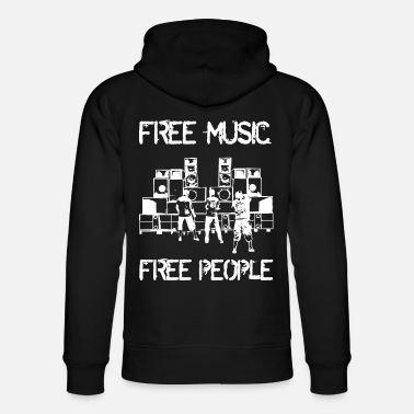 Raver gratuit Les personnes libres de musique - Sweat à capuche bio unisexe