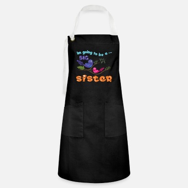 Big Daddy I&#39;m going to be a big sister - birds - Artisan Apron