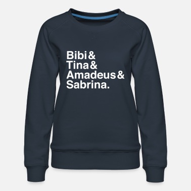 Bibi &amp; Tina &amp; Amadeus &amp; Sabrina Typographie weiß - Frauen Premium Pullover
