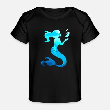 Damen Kurzarm Girlie T-Shirt Wassernixe Fabelwesen Märchen Meerjungfrau 
